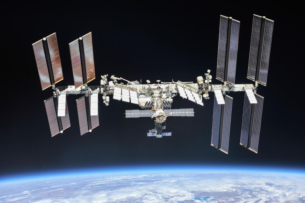 International Space Station above Earth